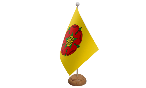 Lancashire New Small Flag with Wooden Stand